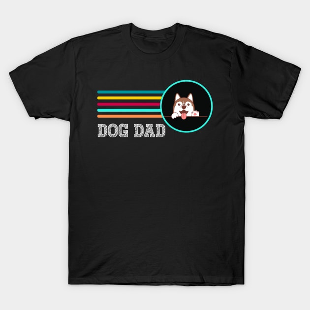 Dog Dad Design T-Shirt by TASKARAINK